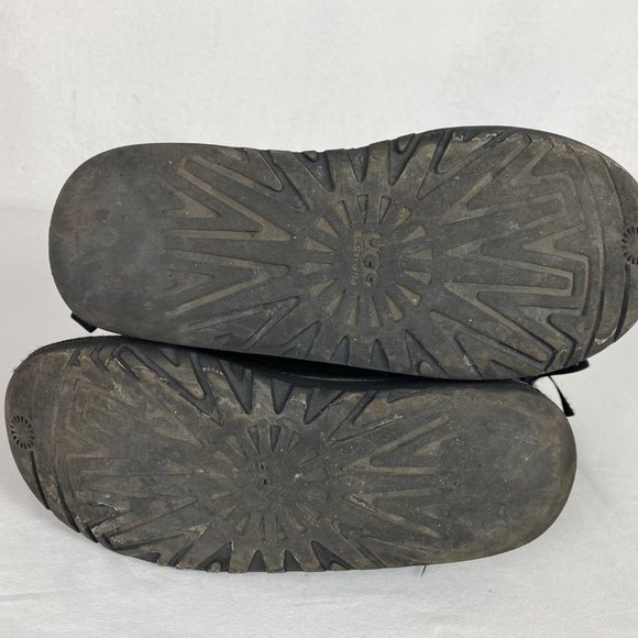 UGG Bailey II Black Bow Short Boot Slippers - Picture 8 of 11